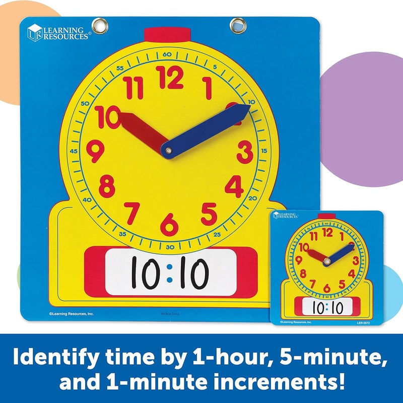 Learning Resources Write On/Wipe Clocks Classroom Set - Image 3